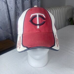 Minnesota Twins Hat Cap Strap Back Red White One Size MLB Baseball Mens